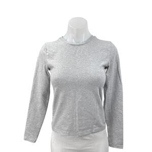 Aritzia TNA Women's Gray Crewneck Long Sleeve Casual Tee T-shirt Top Size S